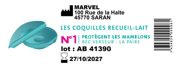 COQUILLES RECUEIL-LAIT BEC VERSEUR - visuel 1