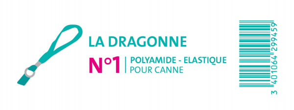 DRAGONNE POLYAMIDE - ÉLASTIQUE - POUR CANNE - visuel 1