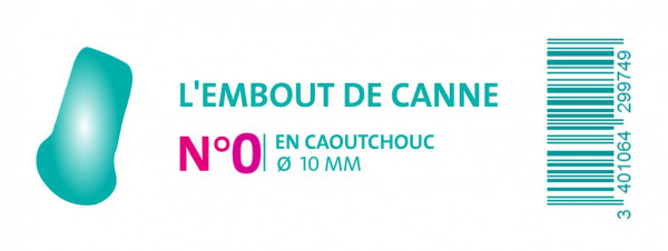 EMBOUT CANNE CAOUTCHOUC - N°0 - 10 MM - visuel 1