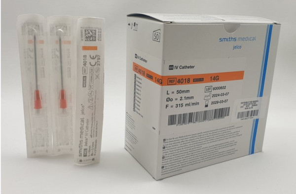 CATHÉTERS I.V. JELCO™ – ICU MEDICAL - G14 STÉRILE – ORANGE - BT5 - visuel 2