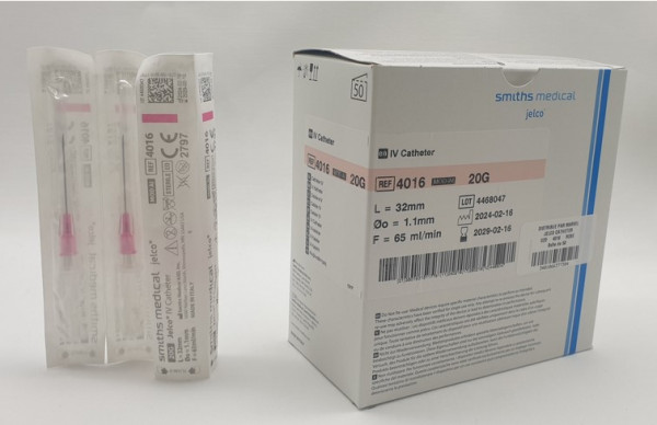CATHÉTERS I.V. JELCO™ – ICU MEDICAL - G20 STÉRILE - ROSE - BT5 - visuel 2