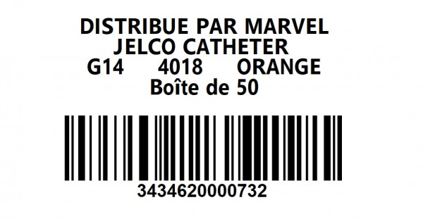 CATHÉTERS I.V. JELCO™ – ICU MEDICAL - G14 STÉRILE – ORANGE - BT50 - visuel 1
