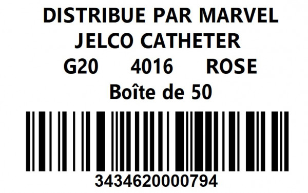 CATHÉTERS I.V. JELCO™ – ICU MEDICAL - G20 STÉRILE - ROSE - BT50 - visuel 1