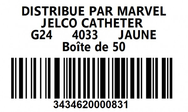 CATHÉTERS I.V. JELCO™ – ICU MEDICAL - G24 STÉRILE - JAUNE - BT50 - visuel 1