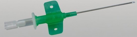 CATHÉTER OPTIVA®W AILETTES – ICU MEDICAL - G18 STÉRILE - VERT - BT50