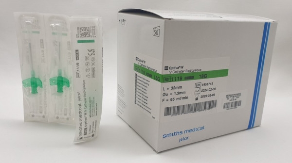 CATHÉTER OPTIVA®W AILETTES – ICU MEDICAL - G18 STÉRILE - VERT - BT50 - visuel 2