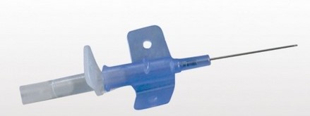 CATHÉTER OPTIVA®W AILETTES – ICU MEDICAL - G22 STÉRILE - BLEU - BT50