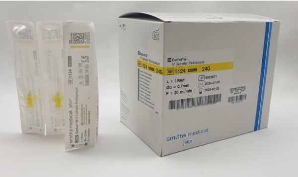 CATHÉTER OPTIVA®W AILETTES – ICU MEDICAL - G24 STÉRILE - JAUNE - BT5 - visuel 2