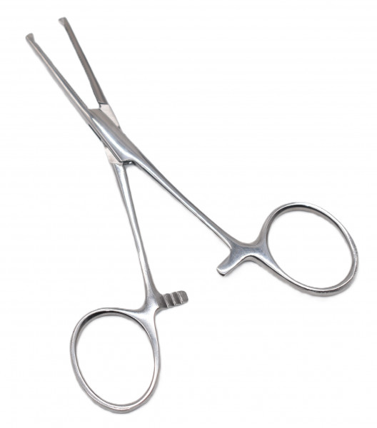 PINCE KOCHER INOX - DROITE AVEC GRIFFES - 13CM