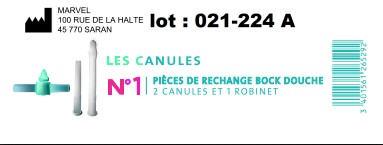 CANULES 3 PIECES - POUR BOCK DOUCHE - visuel 1