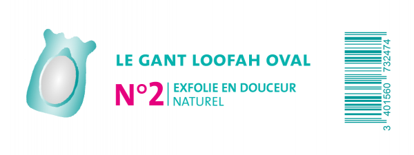GANT DE TOILETTE LOOFAH OVAL - visuel 1