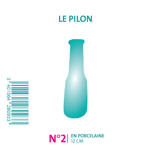 PILON PORCELAINE - 12 CM - visuel 1