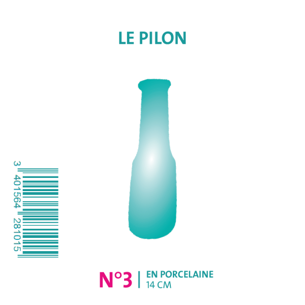 PILON PORCELAINE - 14 CM - visuel 1