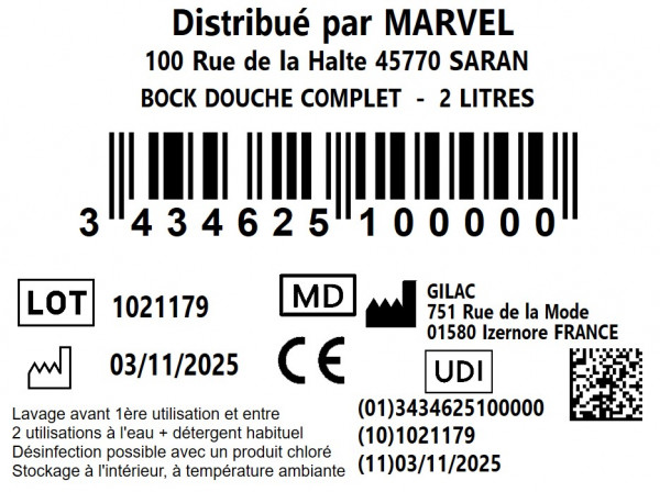BOCK DOUCHE COMPLET - 2 LITRES - visuel 1