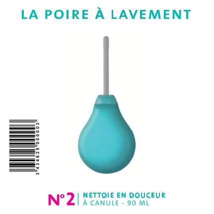POIRE À LAVEMENT N°2 - 90ML + CANULE - visuel 1