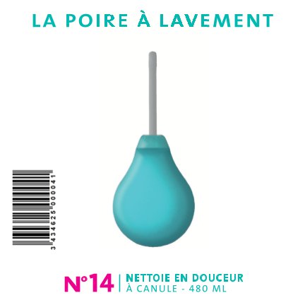 POIRE À LAVEMENT N°14 - 480ML + CANULE - visuel 1