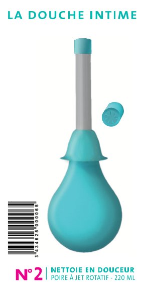 POIRE DOUCHE INTIME N°2 - À JET ROTATIF - 220ML - visuel 1