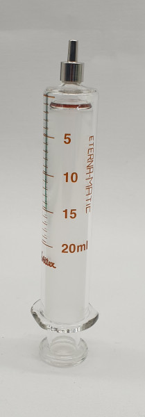 SERINGUE VERRE LUER MÉTAL - 20ML