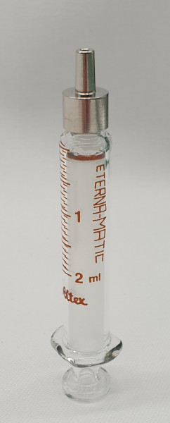 SERINGUE VERRE LUER MÉTAL - 2ML