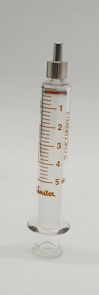 SERINGUE VERRE LUER MÉTAL - 5ML