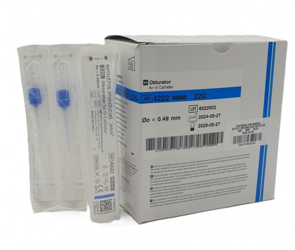 STYLET OBTURATEUR JELCO - ICU MEDICAL - G22 STÉRILE - BLEU - visuel 2
